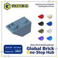 Gobricks Ladrillos MOC para Adultos GDS-597 Piezas de Construcción 3665 Teja Invertida Inclinada 45 °   2 Piezas de Ladrillo Invertido con Inclinación de 1:2