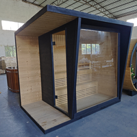 Sauna combiné pour plusieurs personnes en bois de pruche massif, vapeur humide, panneau de commande informatisé, infrarouge lointain - Modèle standard à vendre