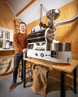 Torréfacteur à café au gaz WK-1 1 kg avec tambour en acier inoxydable de qualité alimentaire, torréfacteur à café à vendre / Torréfacteur à café électrique