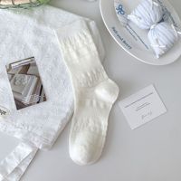 Chaussettes mi-mollet fines pour femmes, nouveau style d'été, chaussettes pour femmes, chaussettes en coton uni à mailles ouvertes, printemps et été