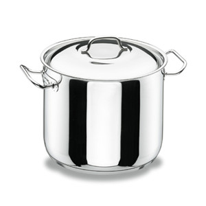 Pentola extra alta con coperchio in acciaio inossidabile di qualità professionale, capacità di 18 litri, ideale per preparare brodo e zuppe - Product Image 1