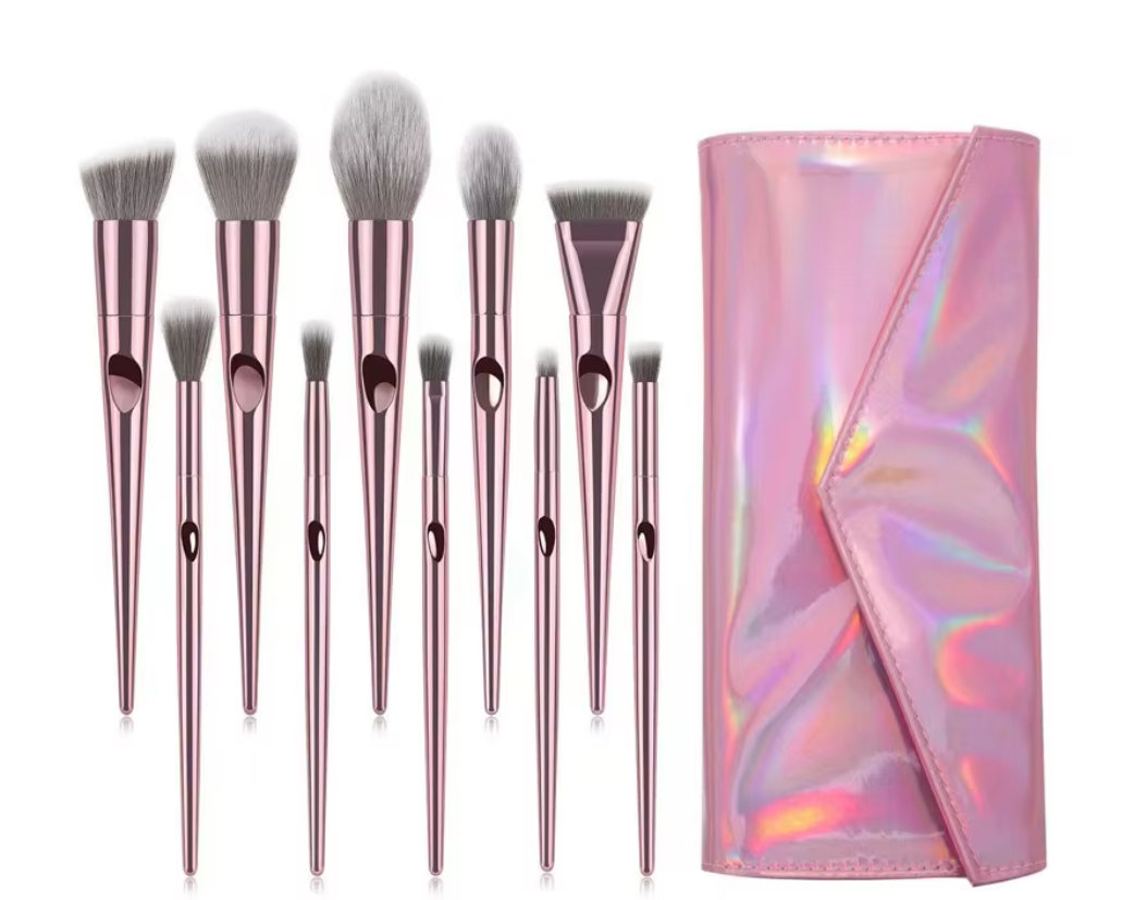 makeup brush set badazzled
