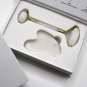 <span class=keywords><strong>Rouleau</strong></span> <span class=keywords><strong>de</strong></span> massage facial double face en <span class=keywords><strong>jade</strong></span> blanc et planche Gua Sha, masseur <span class=keywords><strong>de</strong></span> pouce, revitalisant cutané, fourni par le fabricant - Product Image 3
