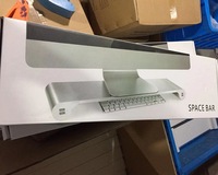 Minimalisme Monitor Standaard Riser Met Usb Hub Monitor En Laptop Standaard Met 4 Usb 3.0 Opladen Poorten Aluminium Legering Monitor Stand