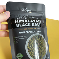 Sachet Doypack en gros pour sel noir de l'Himalaya, imprimé sur mesure, avec fermeture éclair, qualité alimentaire, pour emballage d'épices