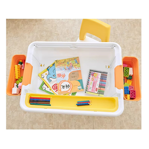 Bộ bàn ghế xếp hình lớn cho trẻ em với bộ đồ chơi xếp hình giáo dục, tự làm, dành cho trẻ mới biết đi - Product Image 4