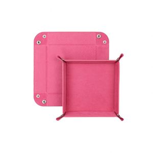 Tapete Enrollable de Cuero PU Multicolor, Bandeja Plegable de Madera para Dados, Forma Poliédrica - Product Image 3