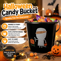 Cartoon-Plastik-Handeimer, individueller Halloween-Kürbis-Süßigkeiteneimer für Kinder, Outdoor-Freizeitaktivität
