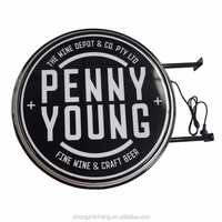 Personnalisé Diy Chine Impression Populaire 3d Circulaire En Forme De Logo Led Acrylique Formant La Publicité Boîte À Lumière