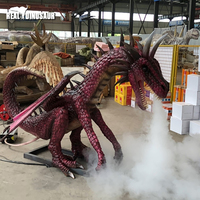 Dragon animatronique avec fumée, statue de dragon en vente chaude