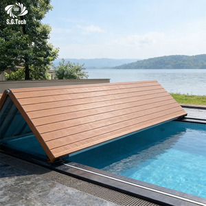 Copertura Pieghevole Scorrevole per Piscina Water Crown - Facile da Riporre e Installare, Copertura di Sicurezza Pieghevole per <span class=keywords><strong>Piscine</strong></span> di Ville - Product Image 1