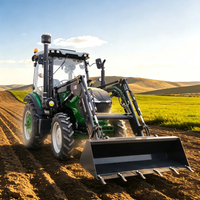 Tractor Productivo de 120HP con Tracción en las Cuatro Ruedas, Cabina con Aire Acondicionado, Sistema Hidráulico Robusto, Alta Capacidad de Elevación y Arranque Eléctrico Pro