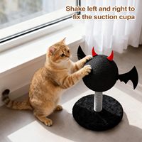 Balle à gratter pour chat noire écologique moderne, interactive, ronde, en corde de sisal, jouet pour chat, fournitures pour animaux de compagnie