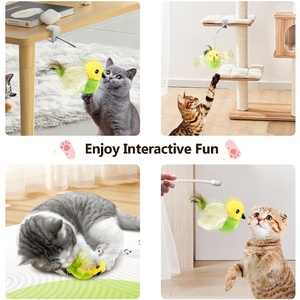 Juguete para Gatos de Peluche con Sonido de Pájaro Volador y Aleteador, Interactivo, Realista, de Piel Sintética, Automático, Amakihi - Product Image 5