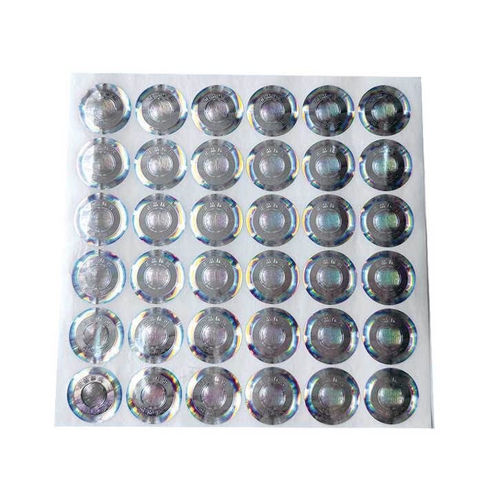 Holographic Security PET Label Unique Serial Numbering Void Tamper Proof Vinyl Sticker for Pharmaceutical Products