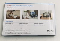 Nouveau Support Vidéo HD Pliant de Bureau de 14 Pouces pour Dropshipping 2024, Loupe Amplificateur d'Écran de Téléphone Portable Courbé Agrandie 3D