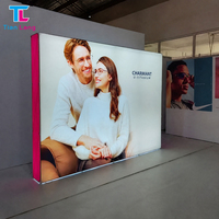 Boîte à lumière en tissu SEG Pop-up avec graphiques en silicone, murale rétroéclairée, montage sans outil pour affichage en magasin de mode