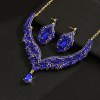 Ensemble Collier et Boucles d'Oreilles de Luxe en Cristal Sur Mesure pour Banquets de Mariage, Accessoires de Mariée Élégants