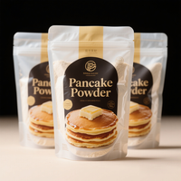 Sacs pour la vente au détail de mélange pour crêpes et gaufres de supermarché Sac debout à fermeture éclair thermoscellable Sac d'emballage en plastique pour mélange de farine à gâteau en poudre pour crêpes
