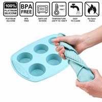 Ensemble de 24 moules à pâtisserie en silicone de qualité alimentaire, antiadhésifs, pour gâteaux, muffins, cupcakes, pain, réutilisables