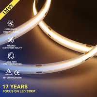 Zhongshan intérieur décor lumière IP20 480leds/m COB 8MM 10MM largeur DC24V 10W 12W led bande