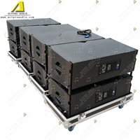 Haut-parleurs peppa à double système linéaire de 12 pouces, caisson de basses de 18 pouces, active, système de performance en extérieur, équipement sonore/amplificateur