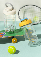 Gourde Sportive Portable en Tritan Sans BPA, Sûre pour les Aliments, Anti-Fuite, Compatible Lave-Vaisselle, à Boire Directement, Réutilisable, Idéale pour la Rentrée Scolaire des Filles et des Enfants