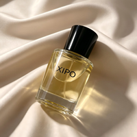Flacon de parfum en verre transparent rond de haute qualité OEM 50 ml 80 ml avec vaporisateur à sertir et couvercles noirs de luxe