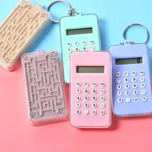 Labyrint 8 Cijfers Schattige Mini Draagbare Student Calculator Indrukken Van Knoppen Doolhof Rekenmachines Kantoor School Briefpapier