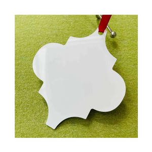 Adorno Navideño de Aluminio Blanco Personalizado con Forma de <span class=keywords><strong>Arabesco</strong></span> para Sublimación, Modelo Dalijia 2026 - Product Image 5