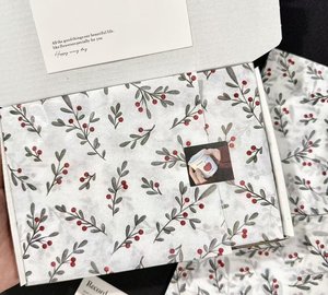 17g Red leaf <b>patterned</b> tissue <b>paper</b> packaging high end clothing gift packaging <b>paper</b> accessory packaging <b>paper</b> Customizable - Product Image 1