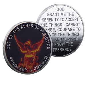 Moneda Conmemorativa de Recuperación de la Adicción, Artesanía en Metal, Moneda de Recuerdo con Tema de Oración de la Serenidad, Grabada por Ambos Lados - Product Image 4