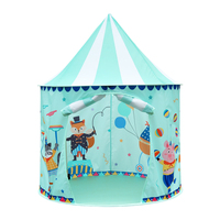 Carpa de Juego de Poliéster Kenpuaz para Niños de 2 a 4 Años, con Temática de Circo, Plegable, para Uso en Interiores/Exteriores, Regalo de Aventura Espacial