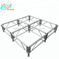 Système d'équipement de scène événementielle portable avec structure en aluminium, plateforme d'éclairage et podium