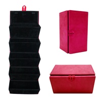 5 fentes rose PU cuir étui à lunettes organisateur plusieurs lunettes boîte de rangement lunettes de soleil valise plusieurs lunettes vitrine