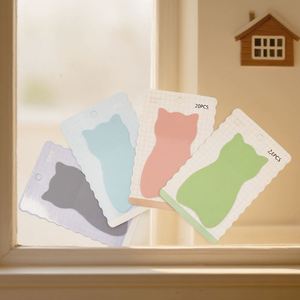 Cute Cat-Shaped Self-Adhesive PET Memo Pad Paper Essential Stationery for Back-to-School Planner Office School Writing <b>Note</b> - Product Image 6