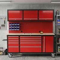 Armoire à outils roulante en acier robuste de 72 pouces, 10 tiroirs, 3 compartiments de rangement et porte-outils pour garage, atelier, OEM personnalisé