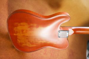 <span class=keywords><strong>Guitarra</strong></span> Eléctrica Yunzhi Archtop, Hecha a Mano, Tapa de Abeto Macizo Tallada, Diapasón de Ébano, Fondo/Lados de Arce Flameado, Cuerpo Hueco, S/H - Product Image 4