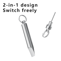 Nouveau Porte-clés Éjecteur de Carte SIM 2-en-1 en Alliage d'Aluminium, Ouvre-ordinateur portable et Téléphone Portable, Tournevis Portable, Mini Outil de Démontage - Offre Spéciale