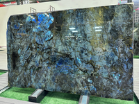 Dalles de granit bleu Labradorite de Madagascar, granit bleu Lemurien pour plan de travail de cuisine, comptoir de bar