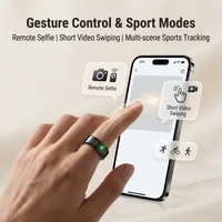 Bague connectée étanche à capteur de fréquence cardiaque et d'oxygène sanguin, avec fonction de commutation vidéo, pour hommes et femmes, cadeau de Noël – Nouveauté usine, vente chaude