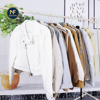 Jaket Wanita Ringan Bekas; Mantel Kasual Longgar Musim Gugur/Dingin; Surplus Ekspor; Bal Grosir Lintas Negara