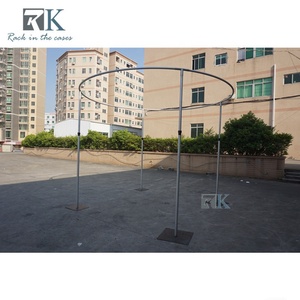 Support de drapé en tube rond, montants télescopiques, supports de poteaux en tube pour l'extérieur - Product Image 5