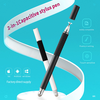 Stylet actif personnalisé avec logo, commande en gros, stylet capacitif passif en métal 2-en-1 pour Android, pointe remplaçable, tablette, téléphone portable