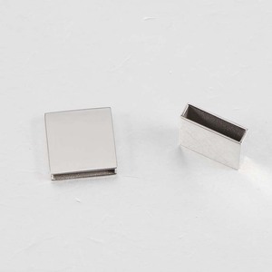 Gương Đánh Bóng Bằng Thép Không Gỉ Trượt Trên Vòng Đeo Tay Trống Dấu Vuông Hollow <span class=keywords><strong>Charms</strong></span> - Product Image 6