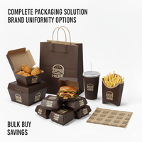 Boîtes personnalisées écologiques pour empanadas, boîte à hamburger en papier kraft, emballage de repas pour restauration rapide