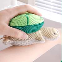 Tortue mignonne éponge de bain pour enfants belle conception animale enfants éponge de bain exfoliante pouf de bain corps épurateur maille pour la douche