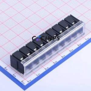 KF28S-7.62-9P Barrier Terminal Block Through hole Component (THT),P=7.62mm Connector With Cover Plate 7.62mm 1x9P Straight Pin - Product Image 1