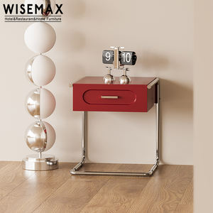 WISEMAX – meuble de chambre à coucher moderne, <span class=keywords><strong>cube</strong></span> <span class=keywords><strong>noir</strong></span>, armoire de <span class=keywords><strong>chevet</strong></span> en bois, tiroirs de rangement, table de nuit avec base en métal - Product Image 6