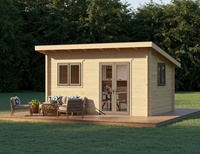 Cabane de jardin en pin massif de 14,85 m²/160 pieds carrés / maison de jardin / bureau de jardin